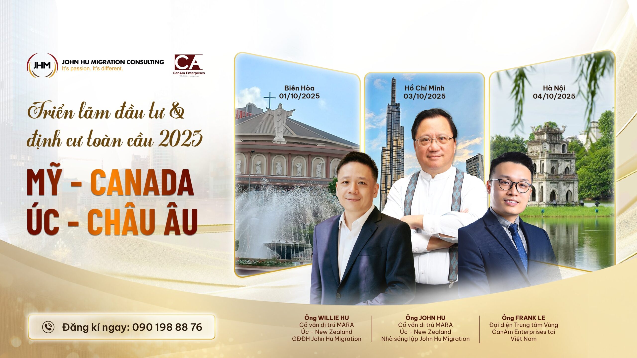 Triển lãm Đầu tư & Định cư Toàn cầu 2025 Mỹ - Canada - Úc - New Zealand - Châu Âu_John Hu Migration