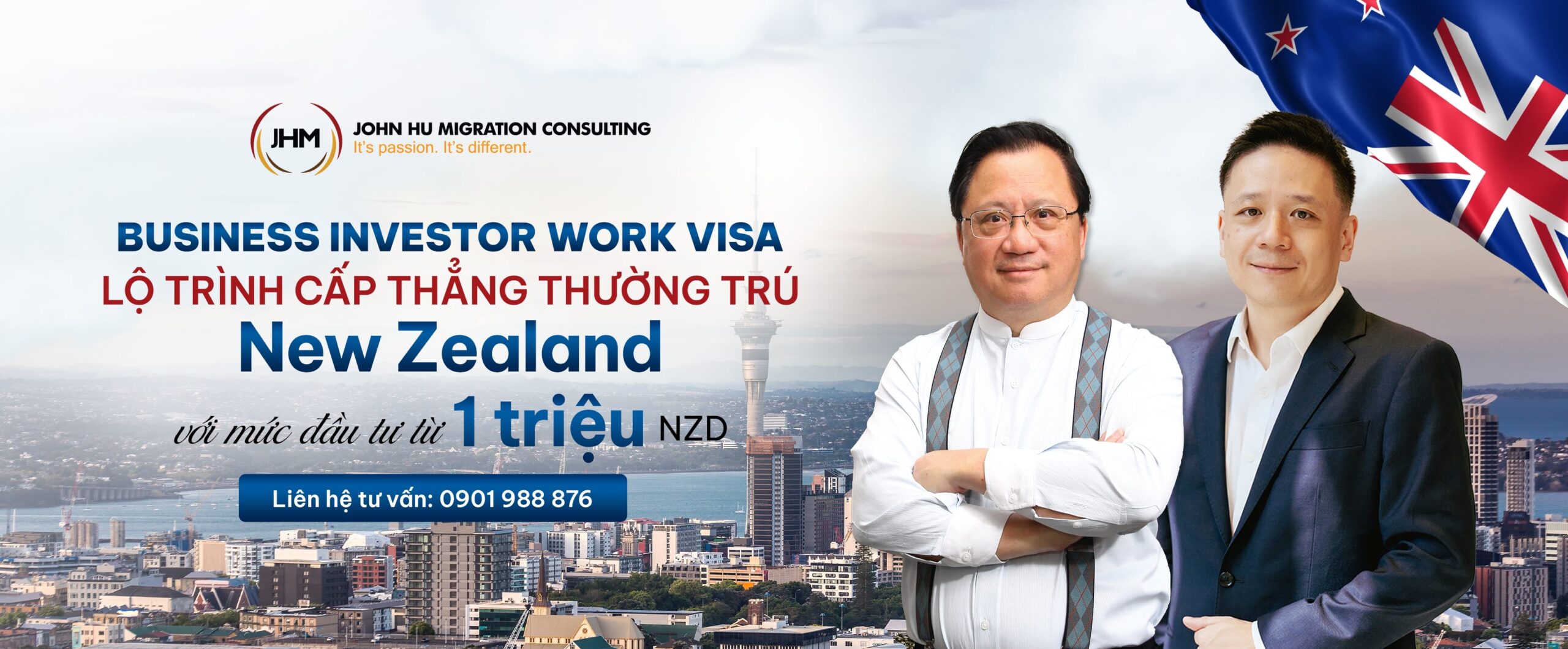 Định cư New Zealand diện Business Investor Work Visa_John Hu Migration