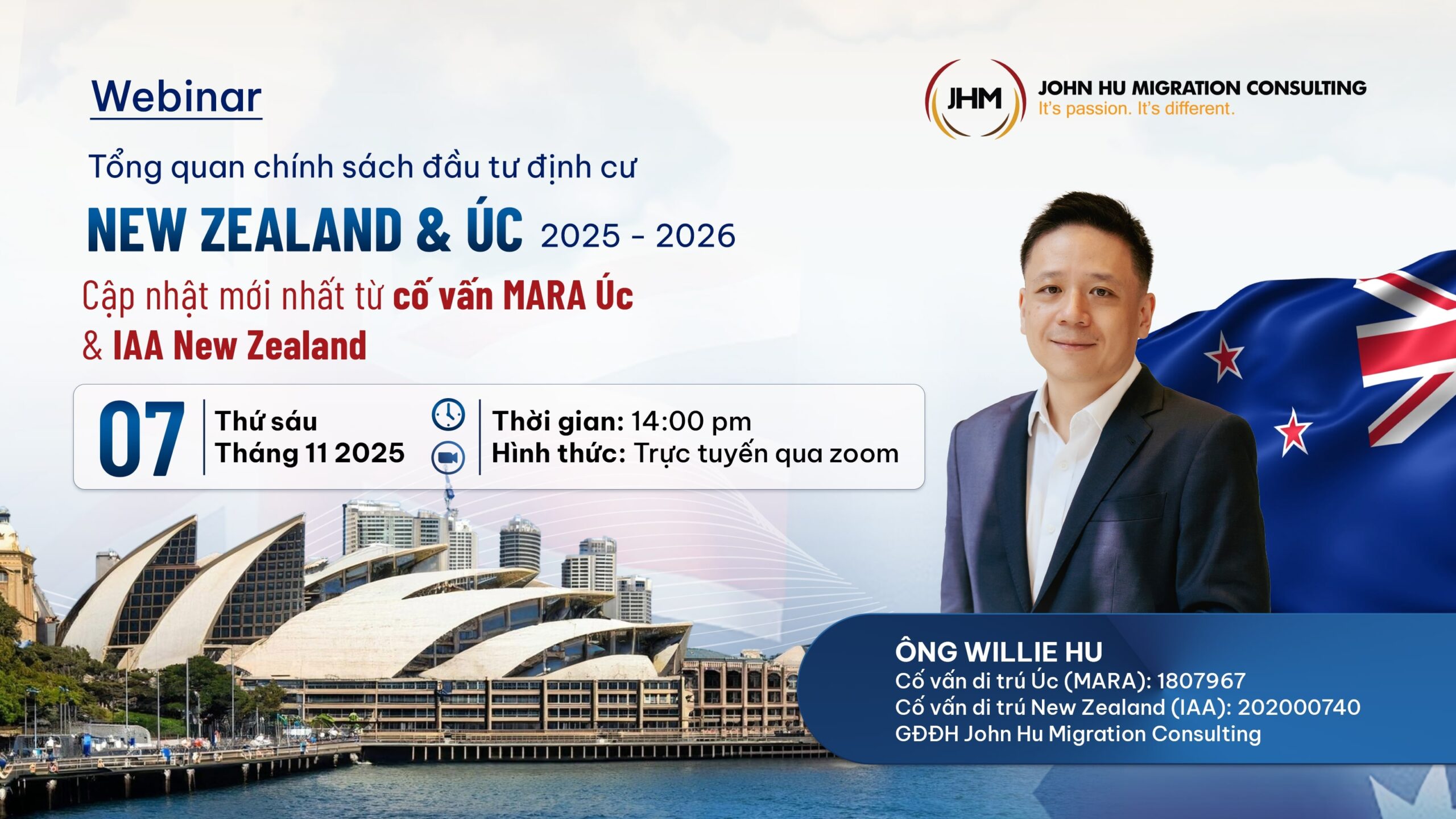 Webinar Tổng quan chính sách đầu tư định cư Úc & New Zealand 2025 - 2026_John Hu Migration