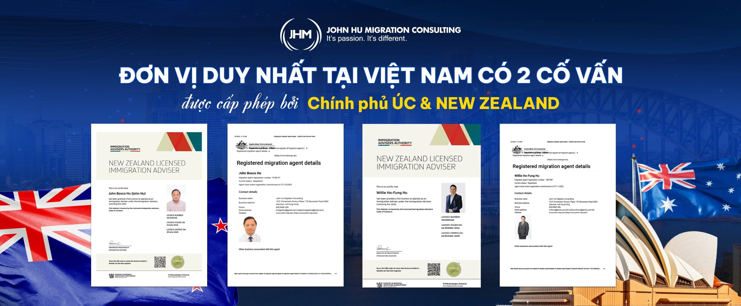 Giấy phép MARA Úc và IAA New Zealand_John Hu Migration