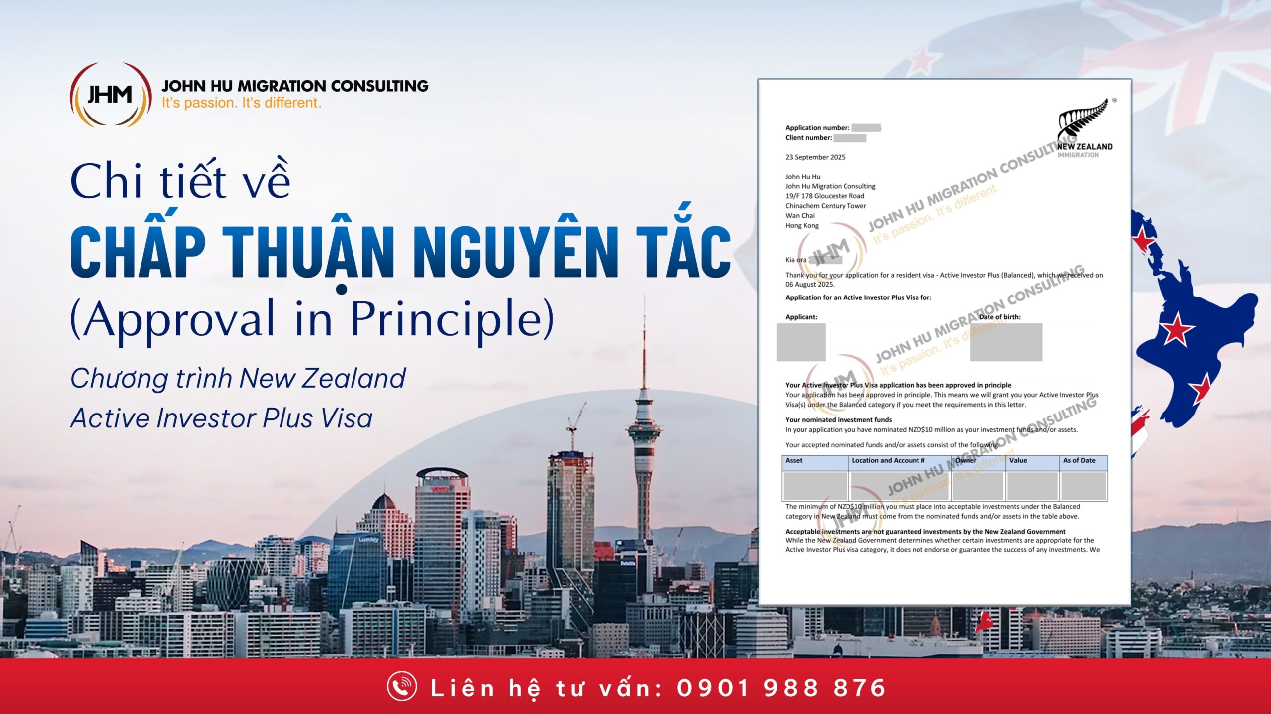 Chi tiết về Chấp thuận nguyên tắc (Approval in Principle) - Chương trình định cư New Zealand Active Investor Plus Visa_John Hu Migration