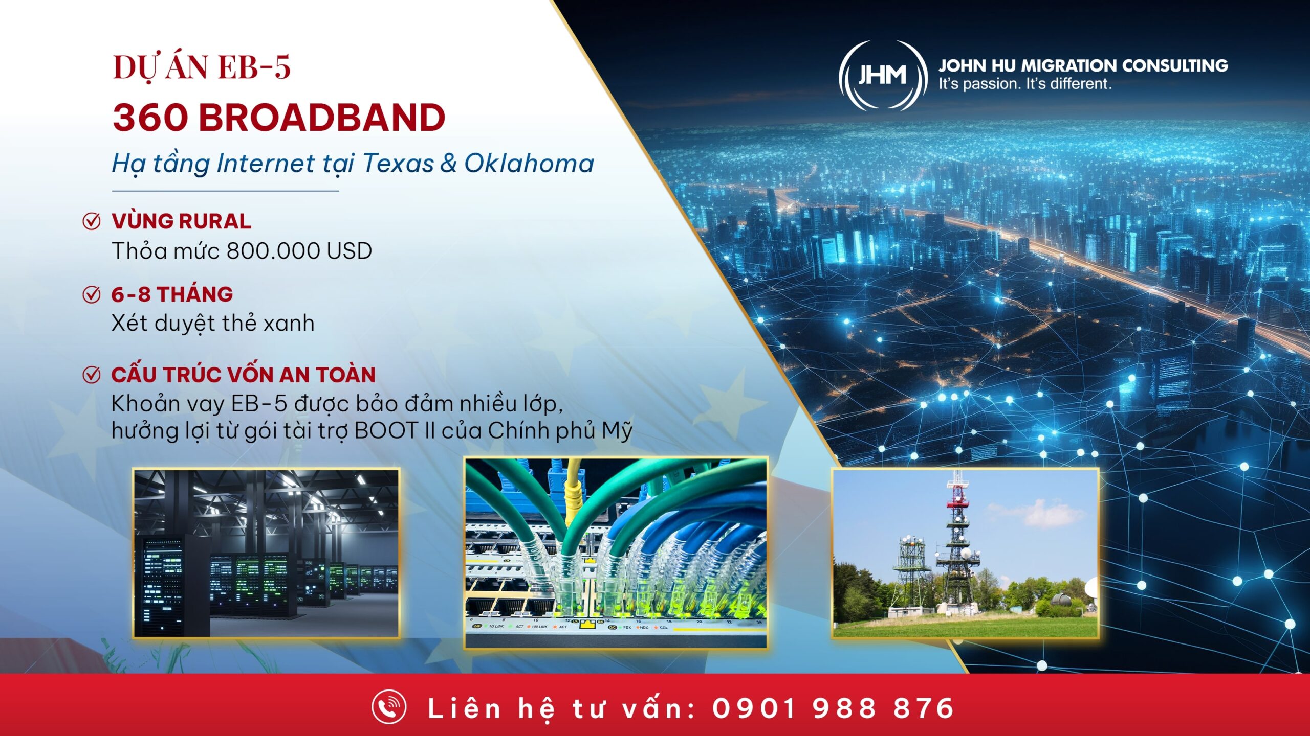 Dự án EB-5 360 Broadband - Mở rộng hạ tầng Internet nông thôn tại Texas & Oklahoma_John Hu Migration